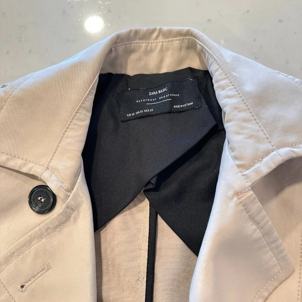 NWOT Zara Trench Coat - Picture 5 of 6